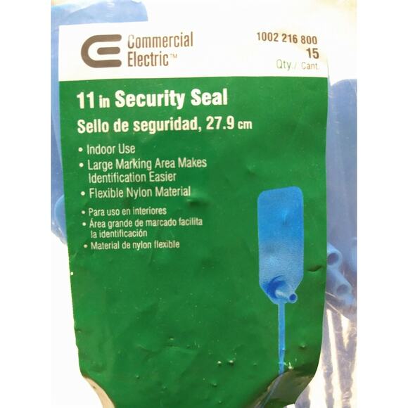 Commercial Electric 11" Security Seal Strap Zip Ties Nylon Tamper Proof, 15 Pack - Picture 4 of 9